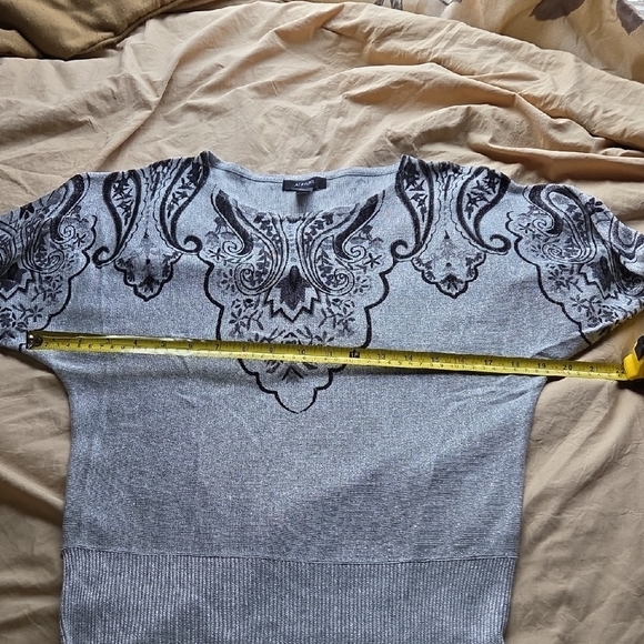 Alfani Metallic Gray Sweater - Picture 8 of 10